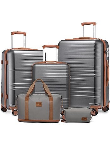 Set 5 valises - 54/64/74.5 cm rigide 94 l tsa - british traveller