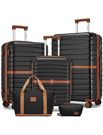 Set 5 valises - 55/66/76 cm rigide 94 l - kono