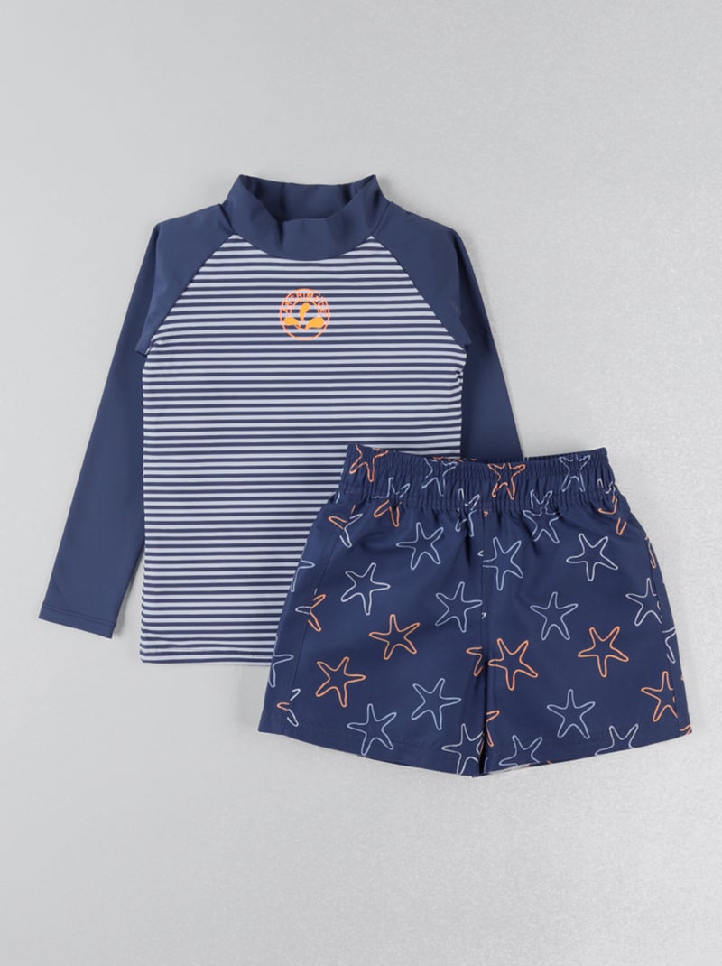 Set  à imprimé étoile de mer Archimède Bleu - Kiabi