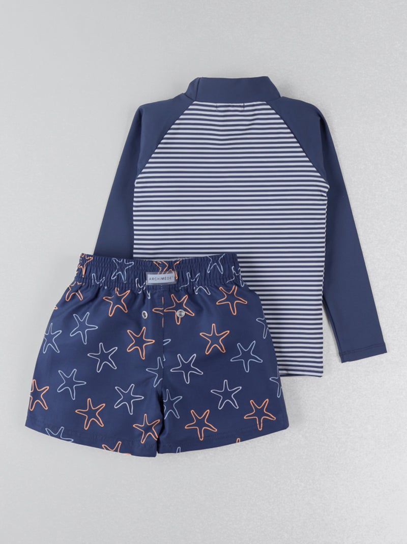 Set  à imprimé étoile de mer Archimède Bleu - Kiabi
