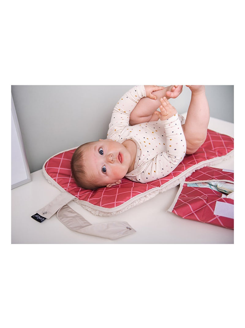 Set à langer nomade en Sherpa Dusty Clay Rose - Kiabi