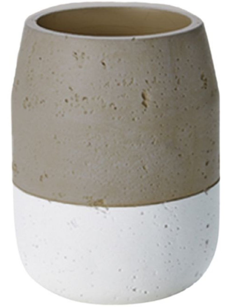 Set accessoires salle de bain en céramique SPA taupe bicolore 3 pièces - Guy Levasseur Taupe - Kiabi