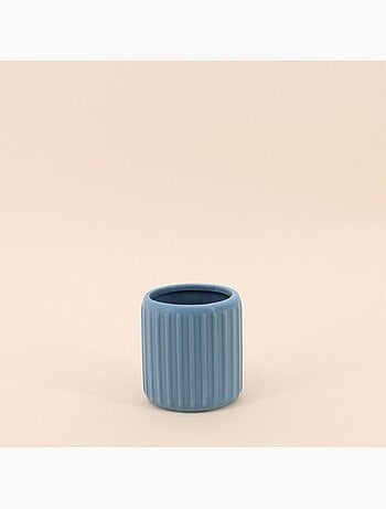 Set accessoires salle de bain en résine bleue