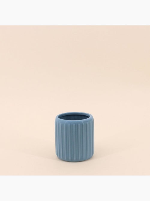 Set accessoires salle de bain en résine bleue - Kiabi