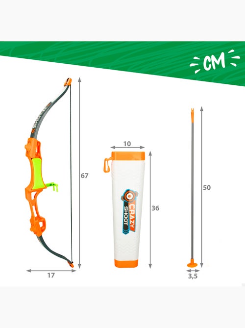 Set arc et flèches 50 cm avec flèches et étui fun area! - Kiabi