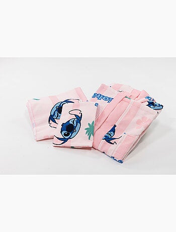 Set Bain Enfant Stitch Disney 5-6 Ans – Peignoir Capuche + Serviette 50x100 cm + Gant Toilette | Alo
