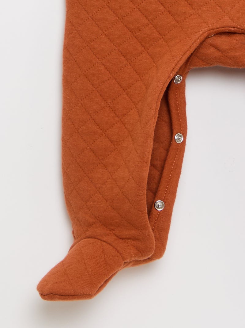Set barboteuse nuit avec pieds 'Miffy' + body manches longues Orange - Kiabi