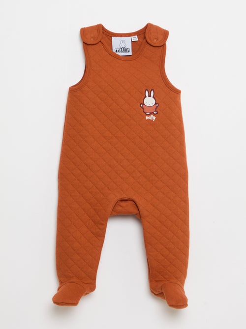 Set barboteuse nuit avec pieds 'Miffy' + body manches longues - Kiabi