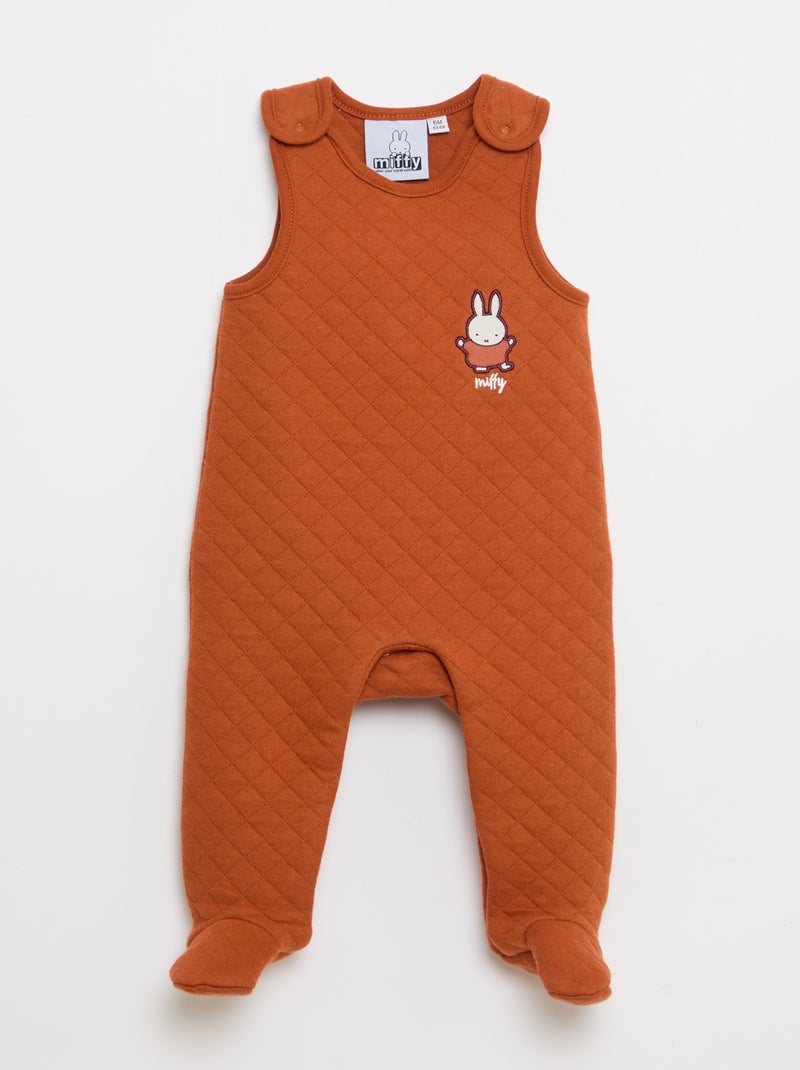 Set barboteuse nuit avec pieds 'Miffy' + body manches longues Orange - Kiabi