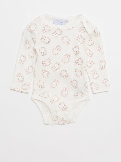 Set barboteuse nuit avec pieds 'Miffy' + body manches longues - Kiabi