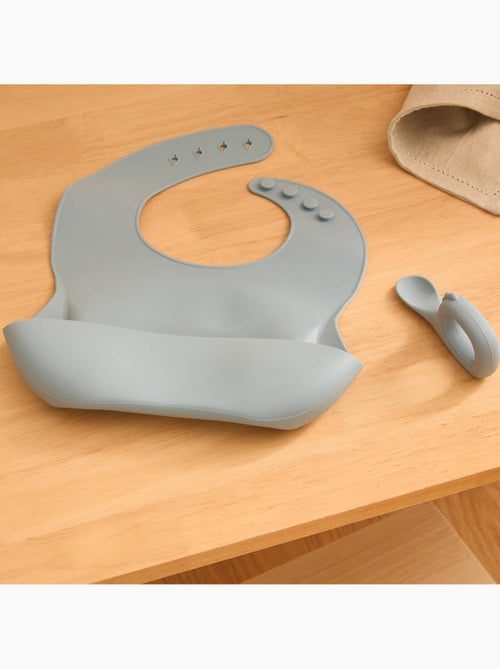 Set bavoir et cuillère YUM - Kiabi Set bavoir et cuillère YUM - Kiabi