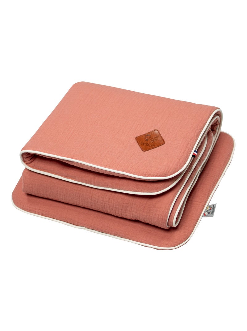 Set berceau, couverture et coussin en gaze de coton, Jeanne SEVIRA KIDS Marron - Kiabi