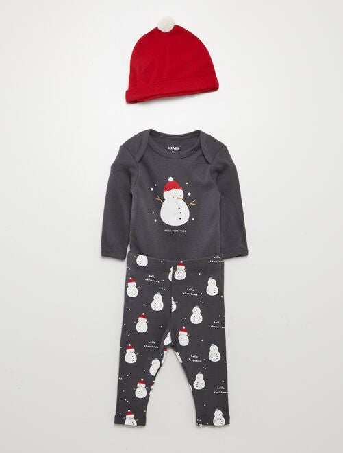 Set body + legging + bonnet de Noël - 3 pièces - Kiabi