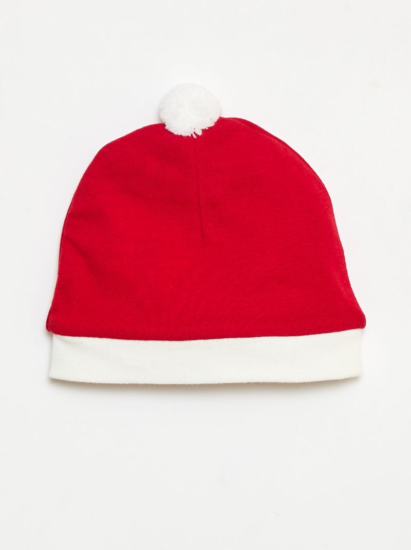 Set body + legging + bonnet Noël en coton Rouge - Kiabi
