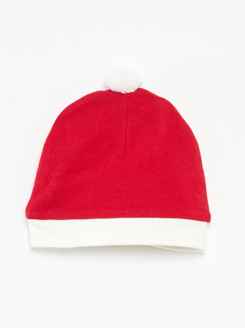 Set body + legging + bonnet Noël en coton Rouge - Kiabi