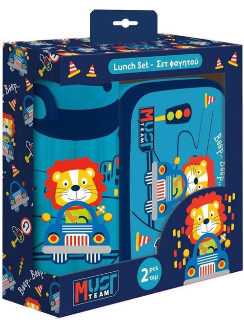 Set boîte à déjeuner et biberon en PVC 'Aventure Lion' CMP - Kiabi Set boîte à déjeuner et biberon en PVC 'Aventure Lion' CMP - Kiabi