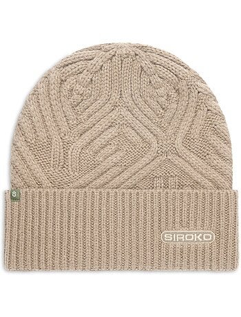 Set bonnet, écharpe et gants fitness homme et femme triad sand brown