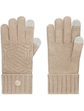 Set bonnet, écharpe et gants fitness homme et femme triad sand brown