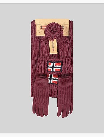 Set bonnet, écharpe et gants wamilla xamilla zamilla – geographical norway