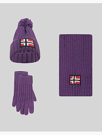 Set bonnet, écharpe et gants wamilla xamilla zamilla – geographical norway