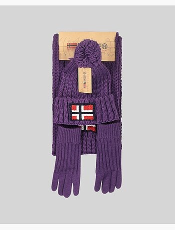 Set bonnet, écharpe et gants wamilla xamilla zamilla – geographical norway