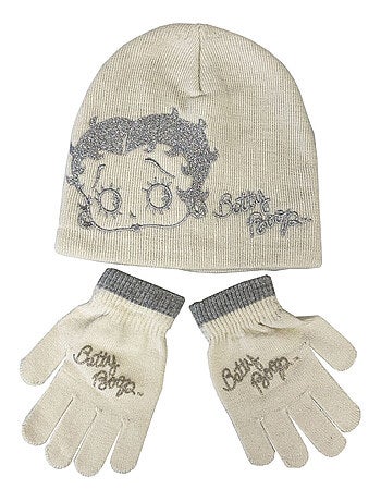 Set bonnet et gants enfant Betty Boop