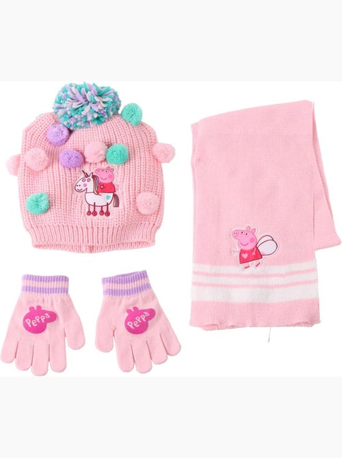 Set bonnet gants et écharpe Peppa Pig Fille et garçon - Kiabi