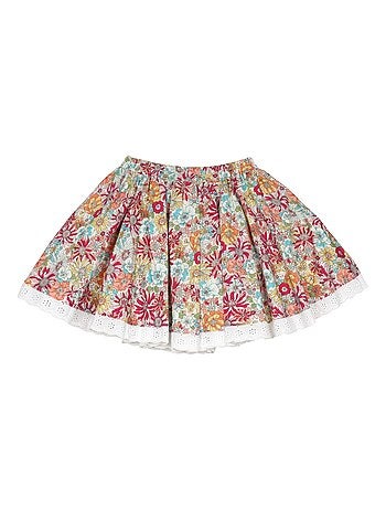 Set cadeau Blouse blanche & jupe liberty rouge - La Faute à Voltaire