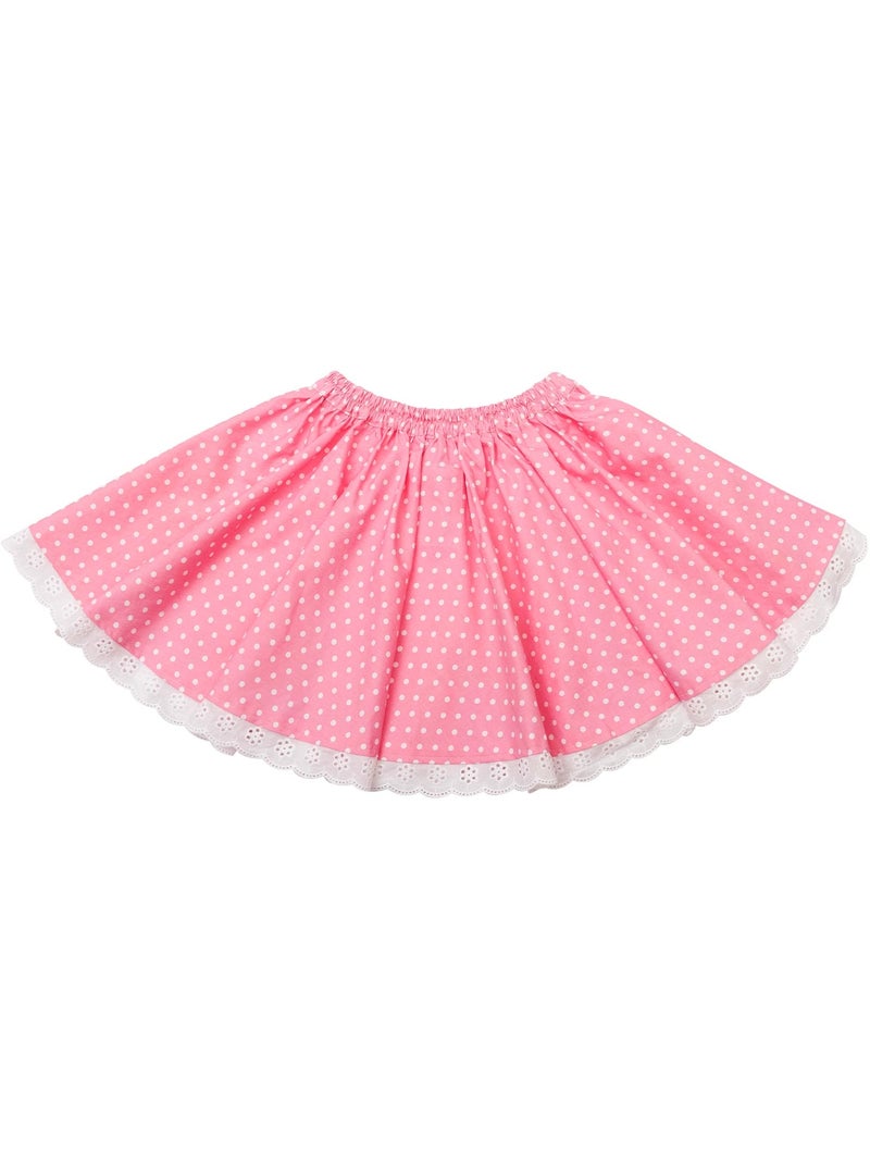 Set cadeau   Blouse blanche & jupe rose à pois blancs - La Faute à Voltaire Blanc Rose - Kiabi