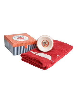 Set cadeau pour chat Gamelle et plaid
