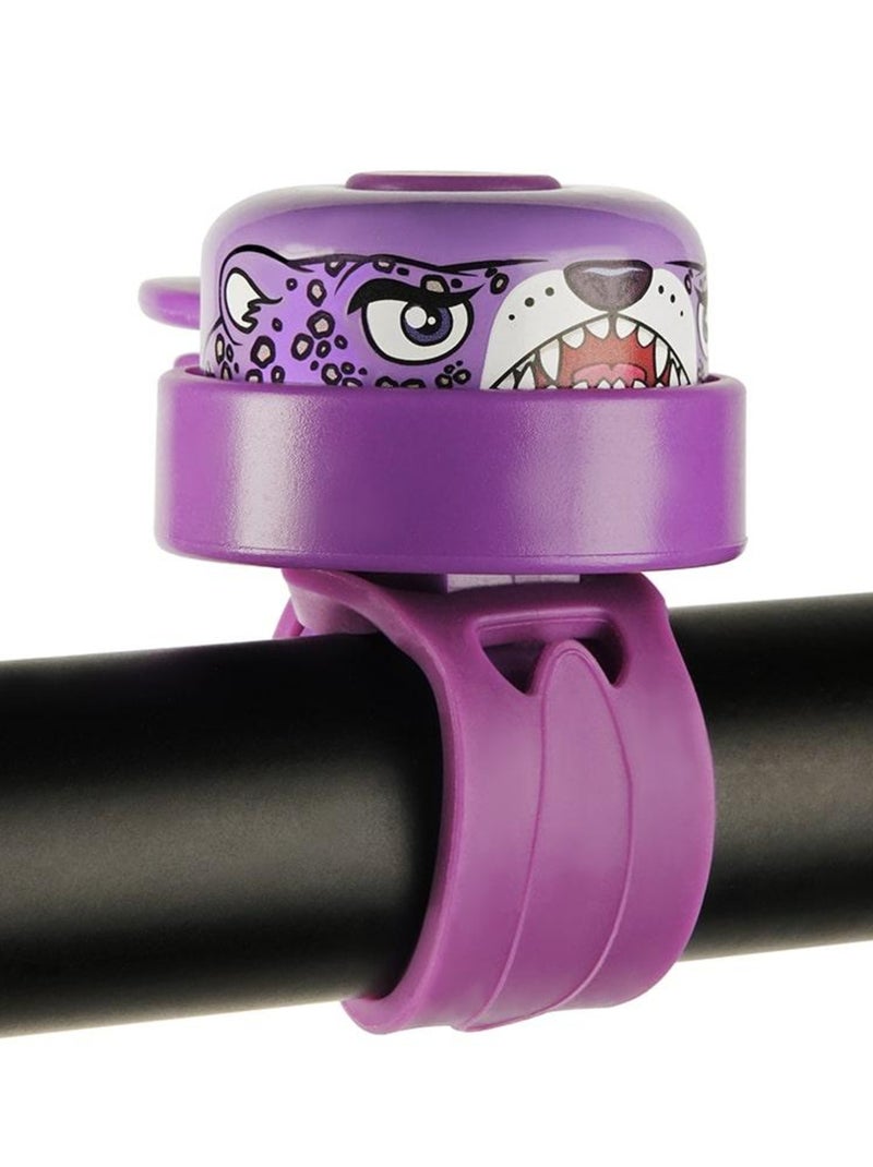 Set casque de vélo pour enfants, antivol et sonnette | Leopard Violet Violet - Kiabi