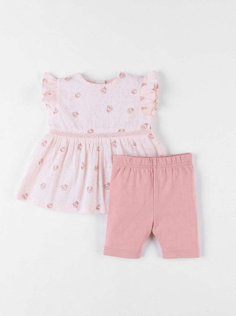 Set cérémonie robe + legging, clair/blush Noukie's Rose - Kiabi