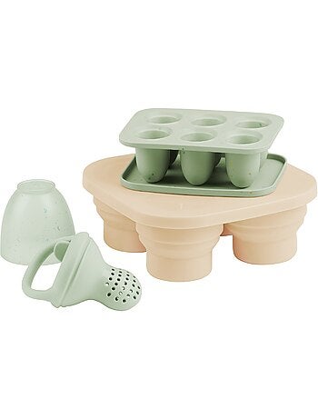 Set contenants silicone & grignoteuse 'babymoov'