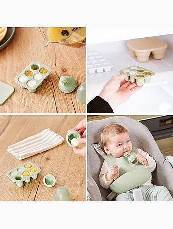 Set contenants silicone & grignoteuse 'babymoov'