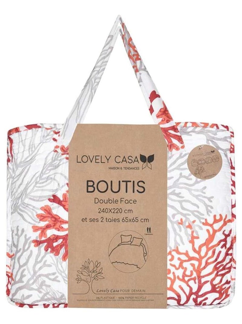 Set couvre lit bouti Orange - Kiabi