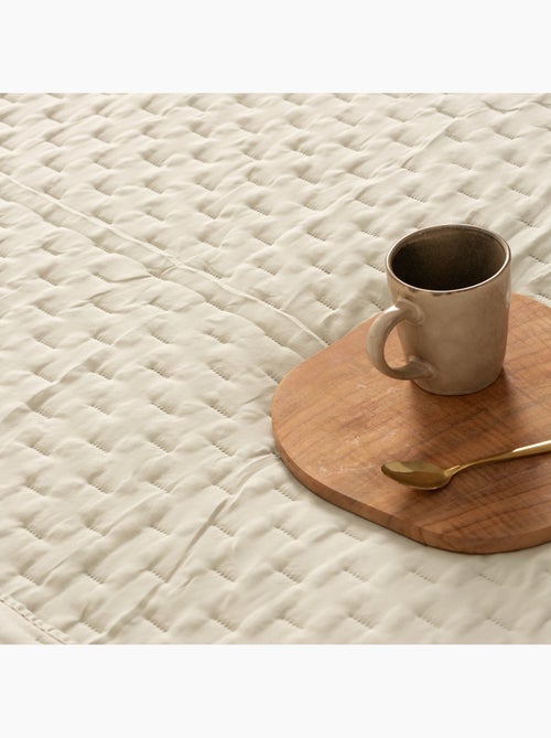 Set couvre-lit uni matelassé avec taie d’oreiller - Kiabi