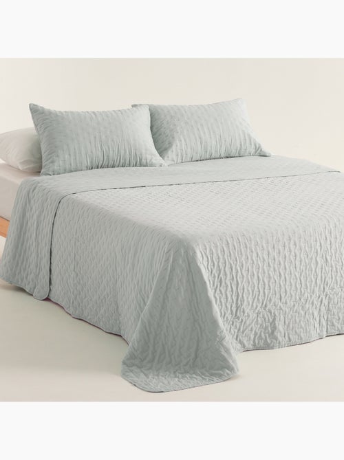 Set couvre-lit uni matelassé avec taie d’oreiller - Kiabi