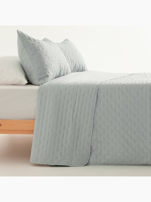 Set couvre-lit uni matelassé avec taie d’oreiller - Kiabi