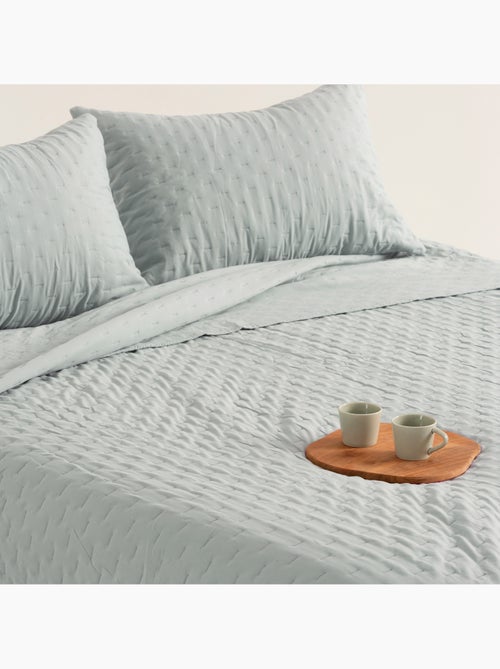 Set couvre-lit uni matelassé avec taie d’oreiller - Kiabi