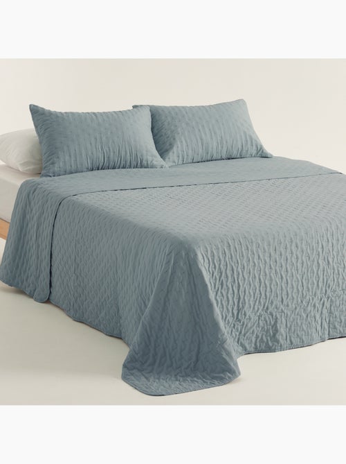 Set couvre-lit uni matelassé avec taie d’oreiller - Kiabi Set couvre-lit uni matelassé avec taie d’oreiller - Kiabi