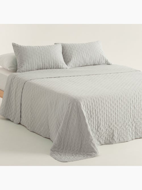 Set couvre-lit uni matelassé avec taie d’oreiller - Kiabi Set couvre-lit uni matelassé avec taie d’oreiller - Kiabi