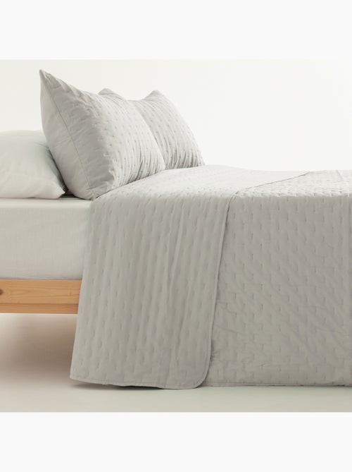 Set couvre-lit uni matelassé avec taie d’oreiller - Kiabi Set couvre-lit uni matelassé avec taie d’oreiller - Kiabi