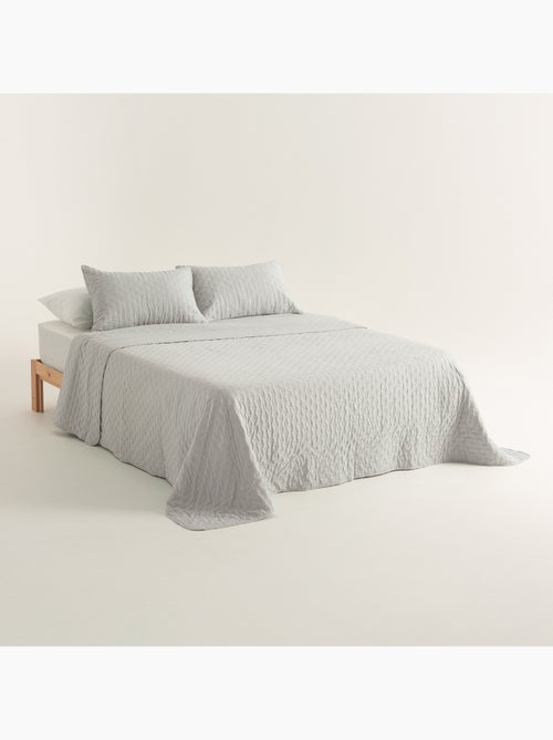 Set couvre-lit uni matelassé avec taie d’oreiller - Kiabi Set couvre-lit uni matelassé avec taie d’oreiller - Kiabi