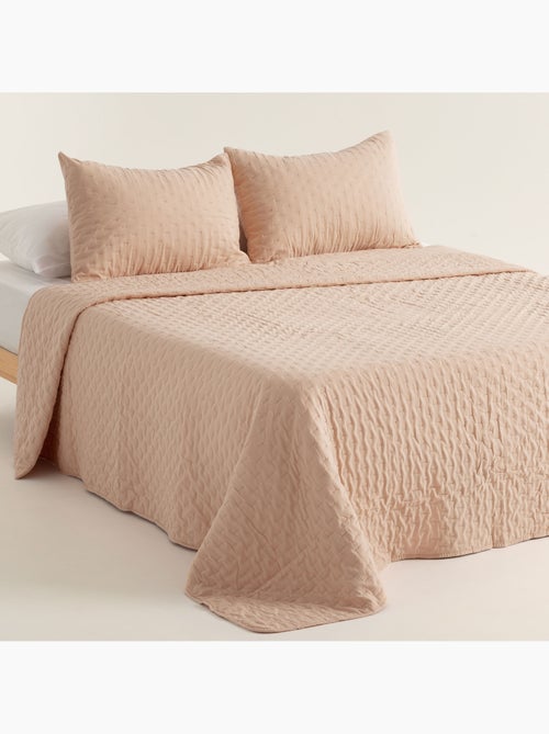 Set couvre-lit uni matelassé avec taie d’oreiller - Kiabi Set couvre-lit uni matelassé avec taie d’oreiller - Kiabi