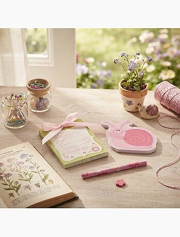 Set crayon et bloc notes mon petit escargot
