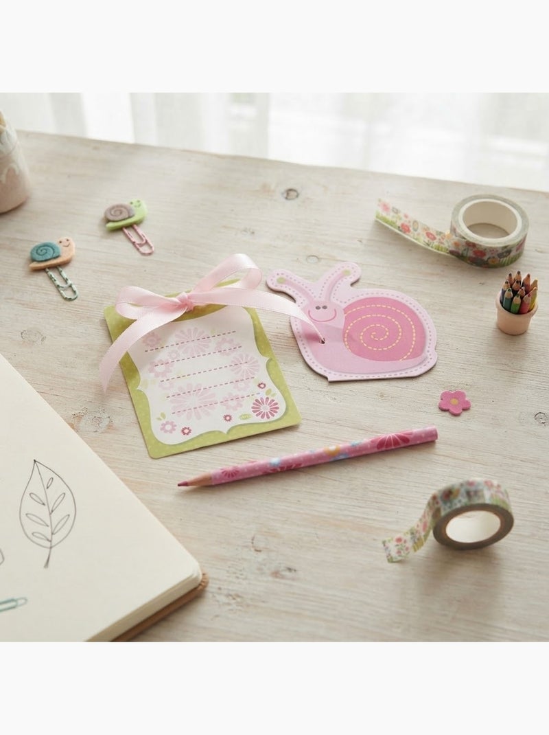 Set crayon et bloc notes mon petit escargot Rose - Kiabi