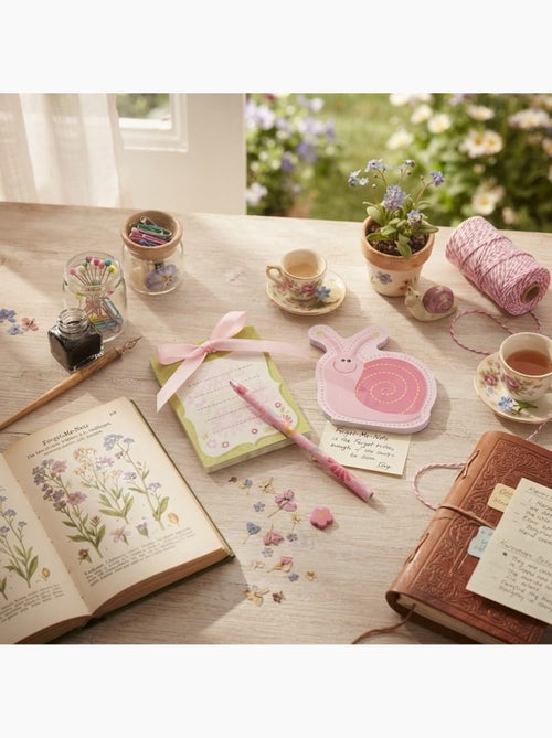 Set crayon et bloc notes mon petit escargot - Kiabi