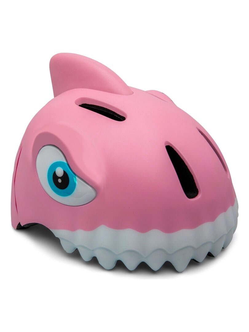 Sonnette Vélo Enfant Crazy Safety - Requin Rose - Puissant Et Résistant Aux Intempéries - Pour Droitiers Et Gauchers