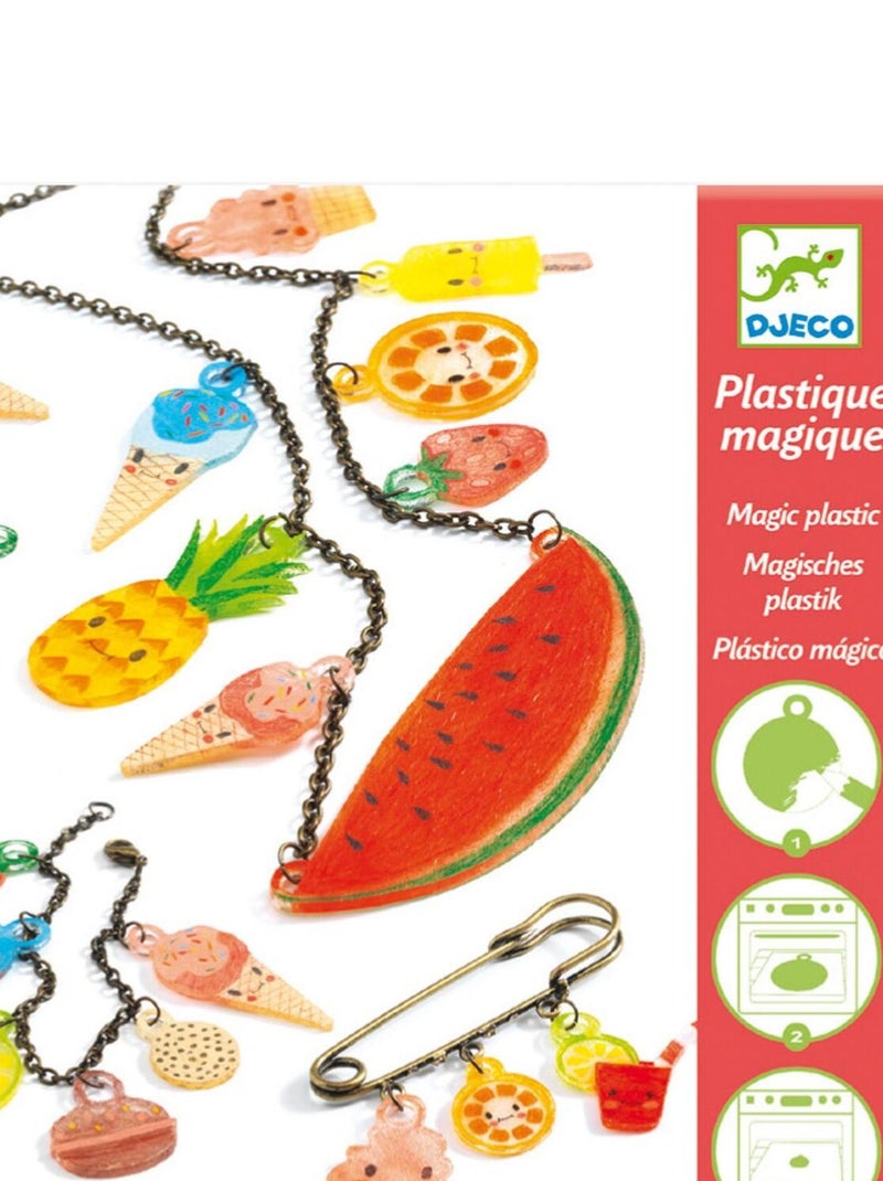 Set créatif bijoux en plastique magique : Gourmandises acidulées N/A - Kiabi