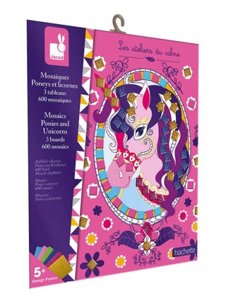 Set créatif : Mosaïques en mousse Poneys Et Licornes